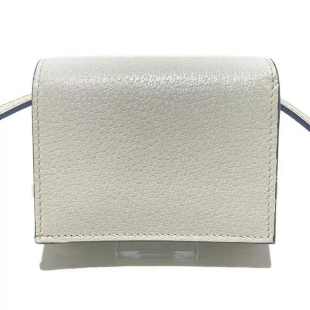 100% Authentic GUCCI Horsebit White Black Leather Other Style Wallet 1164-100724 - Picture 2 of 11